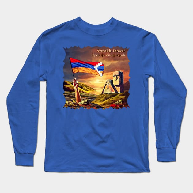 Artsakh Forever Արցախ հավիտյան Long Sleeve T-Shirt by doniainart